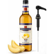 Simonelli Kavun Aromalı Kahve Şurubu 700 ml - İçecek ve Kokteyl Şurubu (Pompa Dahil)