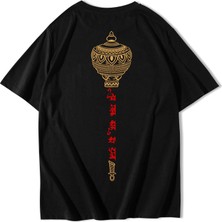 Brz Collection Unisex Oversize Inner Peace T-Shirt Siyah