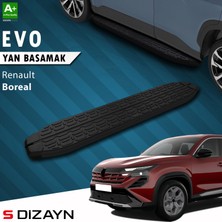S-Dizayn Renault Boreal Evo Siyah Yan Basamak 183 cm 2025 Üzeri A+ Kalite