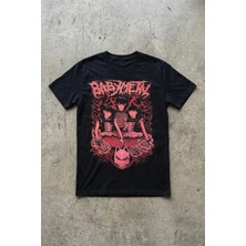 Claine Siyah Babymetal Unisex Y2K T-Shirt
