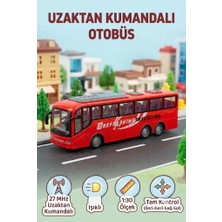 Farbu Oyuncak Şarjlı Işıklı Uzaktan Kumandalı 1:30 Ölçekli Eğitici ve Eğlenceli Oyuncak Otobüs