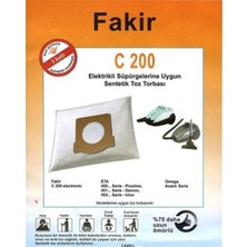 Teknik Durak Fakir Uyumlu C 220 Electronic Elektrikli Süpürge Toz Torbas 5 Adet