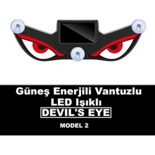Ermer Güneş Enerjili Araba Neon Işığı Kablosuz Havalı Şeytan Gözü LED Ortam Işığı Vakumlu Devil's Eye