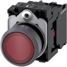 Siemens 3SB6113-0DB20-1CA0 - 22MM Led'li Plastik Buton Kırmızı 24V Ac/dc