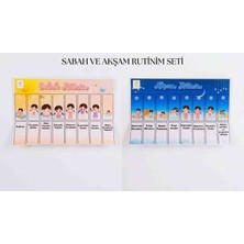 Mini Sofia Sabah ve Akşam Rutinim Seti - Kız Çocuklar Için Rutin ve Sorumluluk Çizelgesi Panosu (2'li Set)