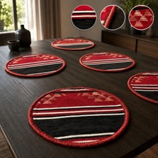 Bk Gift 6 Adet El Yapımı Anadolu Izleri Kilim Kumaşı Supla Koleksiyonu 27CM -4