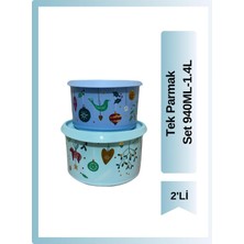 Tupperware Tek Parmak Yılbaşı 2'li Set 940ML, 1.4l