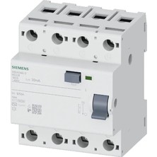 Siemens 5SV4348-0 - 100A 30MA Tip Ac 4p Kaçak Akım Koruma Rölesi