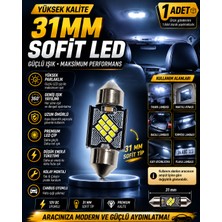 Duolight 31MM Sofit LED Ampul 1 Adet 12V Canbus Beyaz Işık Tavan Bagaj Torpido Plaka Iç Aydınlatma