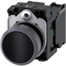 Siemens 3SB6160-0AB10-1BA0 - 22MM 1no Yay Dönüşlü Metal Siyah Buton