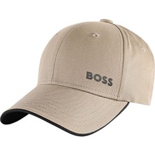 Boss Erkek Marka Logolu Ayarlanabilir Günlük Kullanım Bej Şapka 50519219-272