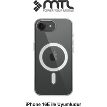 Mtl iPhone 16E Uyumlu Animasyonlu Şeffaf Magsafe Şarj Destekli Sararmayan Sert Origin Kılıf