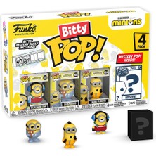 Funko Bitty Pop! Minions - Roller Skating Stuart 4pk - Roller Skating Stuart, Pajama Bob, Kung Fu Ke