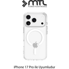 Mtl iPhone 17 Pro Uyumlu Animasyonlu Şeffaf Magsafe Şarj Destekli Sararmayan Sert Origin Kılıf
