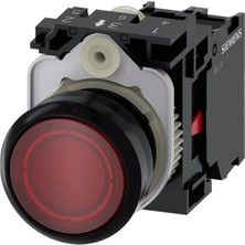 Siemens 3SU1156-0AB20-1CA0 - 22MM Metal 230VAC Kırmızı Yay Dönüşlü Buton