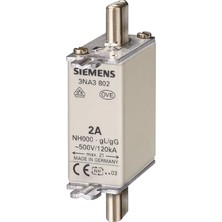 Siemens 3NA3824 80A 000 Boy Nh Bıçaklı Sigorta