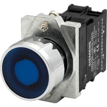 Siemens 3SB6166-0DB50-1BA0 - 22MM Led'li Buton Metal Mavi 230V Ac