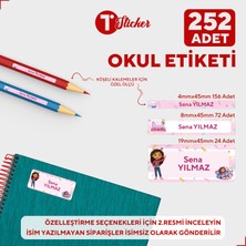 Bir Tasarım Gıbby 252 Adet Kişiye Özel Okul Etiketi