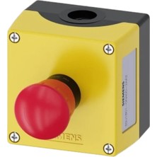 Siemens 3SU1801-0NA00-2AA2 - Plastik Boş Kutu 1 Delikli Sarı