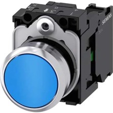 Siemens 3SU1150-0AB50-1BA0 - 22MM Metal Mavi 1no Yay Dönüşlü Buton