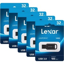 Lexar 10'lu Paket 32GB V400 Siyah 100 Mb/s 3.0 USB Flash Bellek