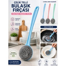 Akn Bulaşık Fırçası Lavabo Fırçası Çelik Telli Fırça