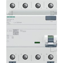 Siemens 5SV3647-8 - 80A 300MA Selektif 4p Kaçak Akım Koruma Rölesi