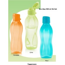 Tupperware Eco Şişe Suluk 500 ml 3 Lü Pratik Kapak