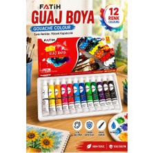 ArtMaster Guaj Boya 12 Renk 12 ml 1 Paket Fatih Guaj Boya 12 Li Canlı Renkler Ahşap Tuval Taş Ağaç Resim Dersi Okul Öğrenci