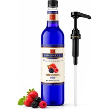 Simonelli Orman Meyveli Aromalı Kahve Şurubu 700 ml - İçecek ve Kokteyl Şurubu (Pompa Dahil)