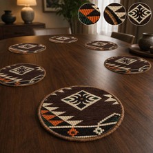 Bk Gift 6 Adet El Yapımı Anadolu Izleri Kilim Kumaşı Supla Koleksiyonu 27CM -5
