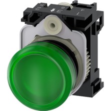 Siemens 3SU1106-6AA40-1AA0 - 22MM Plastik 230VAC Yeşil Komple Sinyal Lambası