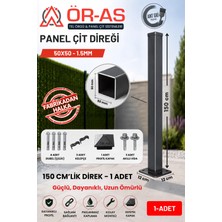 Ör-As Tel Örgü Panel Çit Direği AKSESUARLI-(-150CM-)RENK Antrasit Gri