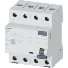 Siemens 5SV3644-4 - 40A 300MA Tip B/k 4p Kaçak Akım Koruma Rölesi
