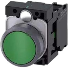 Siemens 3SB6160-0AB40-1BA0 - 22MM 1 No Yay Dönüşlü Butonlar Metal Yeşil