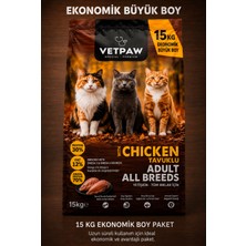 Vetpaw Tavuklu Yetişkin Kedi Maması 15 kg Premium - Tüm Irklar Için Kuru Kedi Maması
