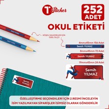 Bir Tasarım Spıderman 252 Adet Kişiye Özel Okul Etiketi