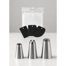 Jet's Home Cupcake & Pasta Süsleme Duy Seti - 100 Krem Torbası ve 3\'lü Sıvama Tarağı