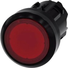 Siemens 3SU1001-0AB20-0AA0 - 22MM Plastik Işıklı Kırmızı Buton Kafası
