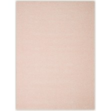 Cadife Rose Bukle Dokulu Makinede Yıkanabilir Modern Halı - Pudra Pembe
