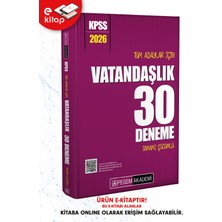 Pegem Akademi Yayıncılık 2026 KPSS Tüm Adaylar İçin Vatandaşlık Tamamı Çözümlü 30 E-Deneme