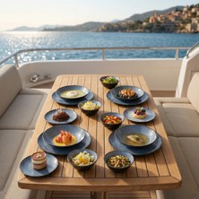 Happy Chef Blue Nebula 16 Parça Yemek Takımı, Çanta Hediyeli, Thermoset Melamin