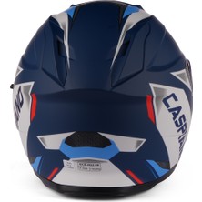 Caspiano Vento Premium Çene Açılır Kask Güneş Vizörlü Mat Mavi Gri Ece 22.06 Sertifikalı