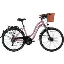 Bisan Ctx 6300 Bayan Şehir Bisikleti 460H Md 28 Jant 21 Vites Pembe Mor