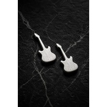 Nalia Takı Mini Gitar Gümüş Küpe