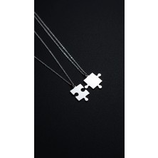 Nalia Takı Puzzle Gümüş Çift Kolye