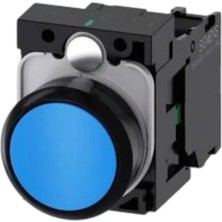 Siemens 3SB6210-0AB50-1BA0 - 22MM 1no Monoblok Mavi Yaylı Buton