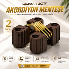 Nzb Plastik Akordiyon Menteşe Vidasız Gizli Gömme Dolap Kapak Katlanır Masa Menteşesi (2 Adet)