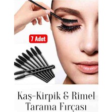 7 Adet Kaş Kirpik Tarama Fırçası Rimel Eyeliner Makyaj Temizleme Avantaj Seti