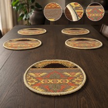 Bk Gift 6 Adet El Yapımı Anadolu Izleri Kilim Kumaşı Supla Koleksiyonu 27CM -2